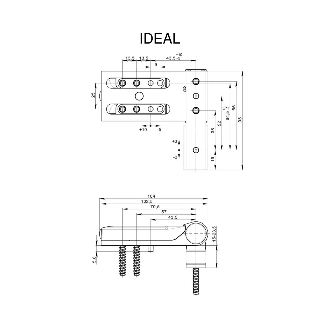 Петля дверна AT IDEAL (до 120 кг) Коричнева RAL 8017 (під замовлення)