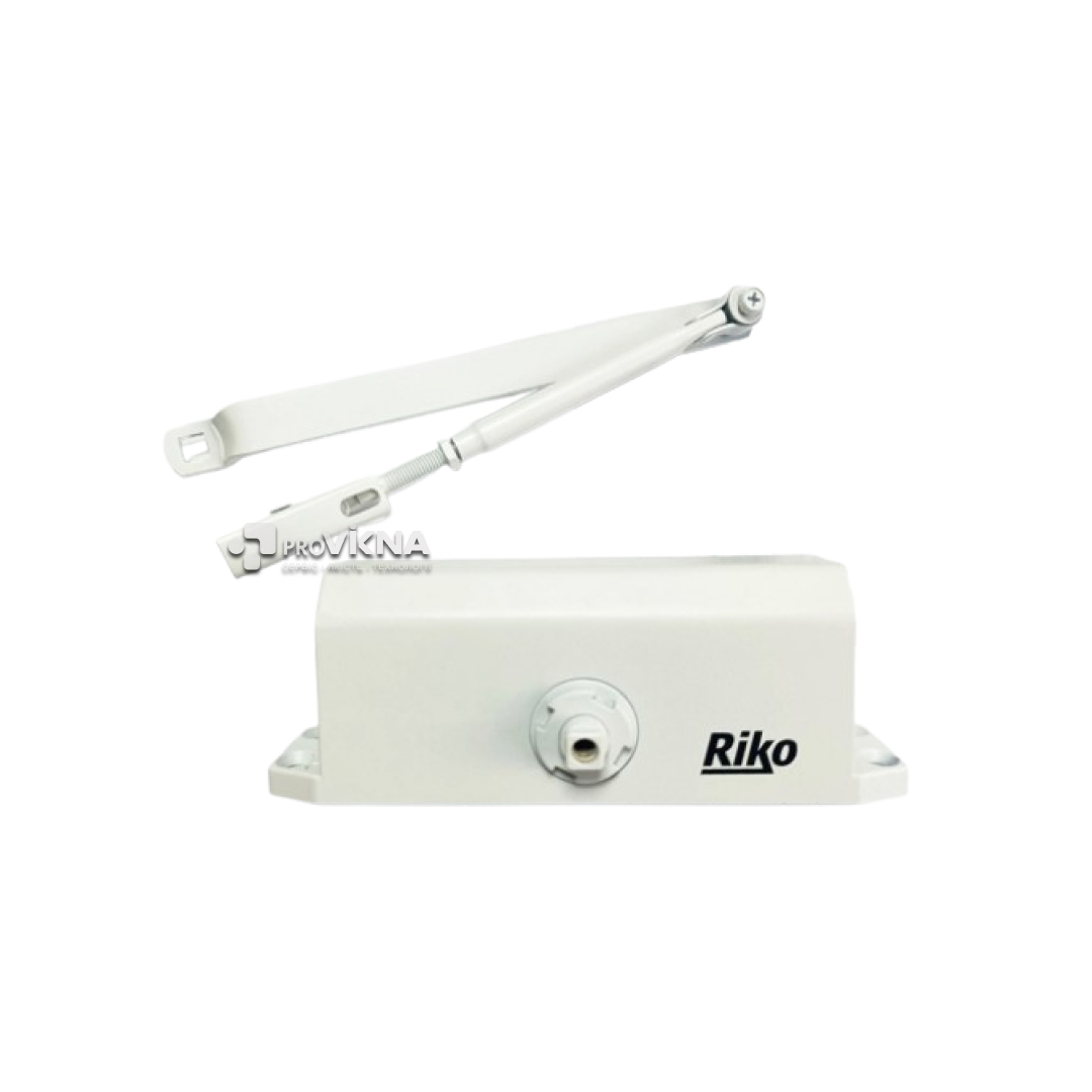 Дотягувач дверний RIKO B4W 1500 (85 кг – 1100 мм ) Білий RAL 9016