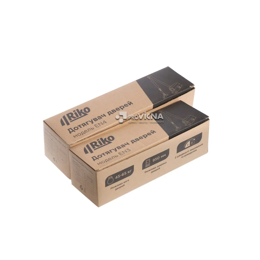 Дотягувач дверний RIKO B4W 1500 (85 кг – 1100 мм ) Білий RAL 9016