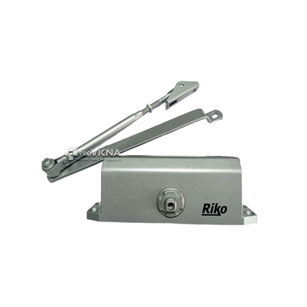 Дотягувач дверний RIKO B4W 1500 (85 кг – 1100 мм ) СрібнийRAL 9006