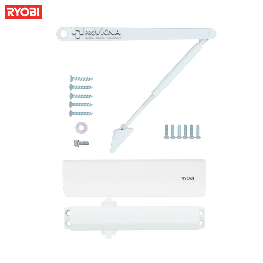 Дотягувач дверний RYOBI 2055V FIRE (100кг – 1250мм) Білий