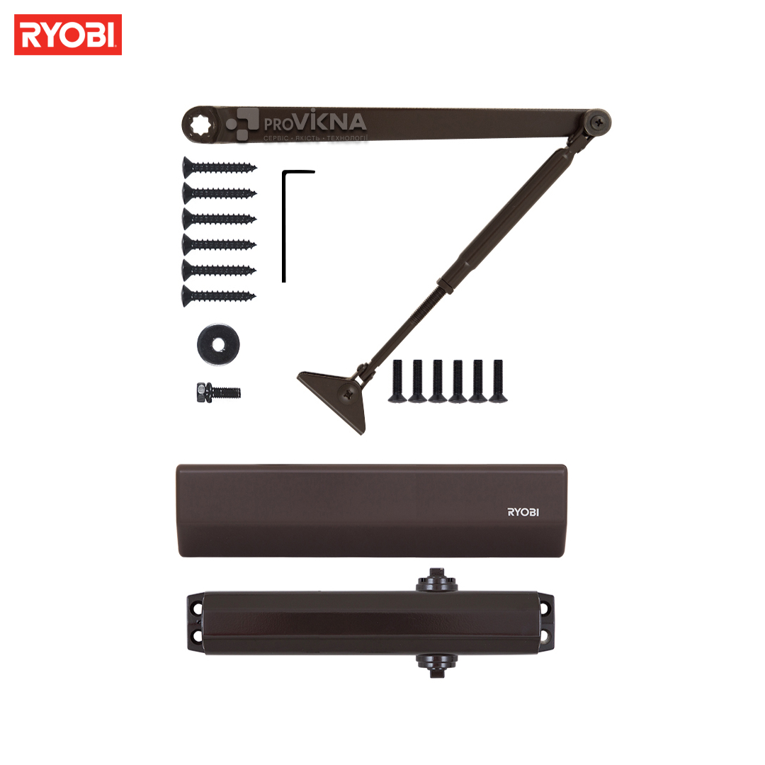Дотягувач дверний RYOBI 2055V FIRE (100кг – 1250мм) Коричневий