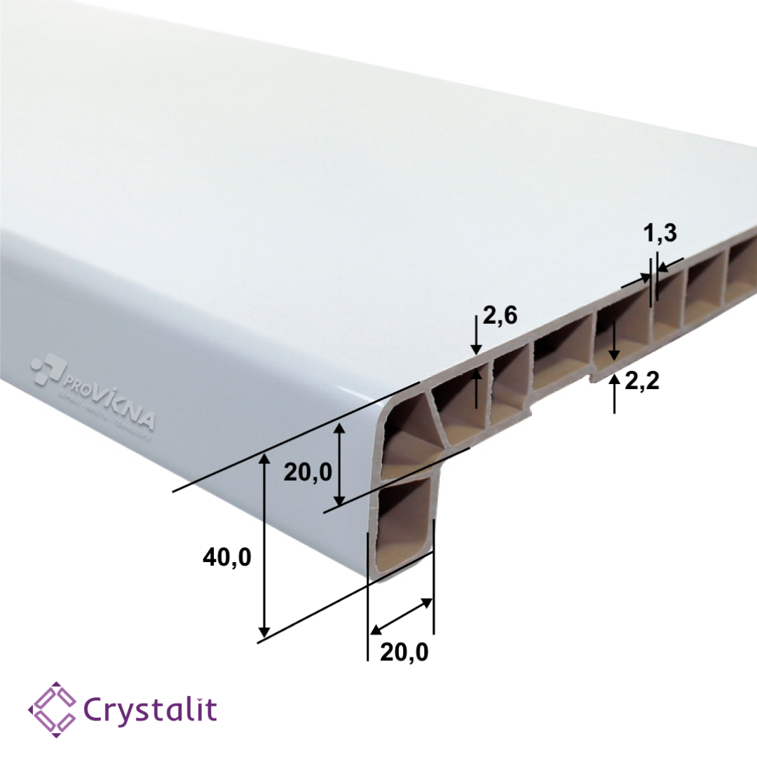 Підвіконня CRYSTALIT Білий